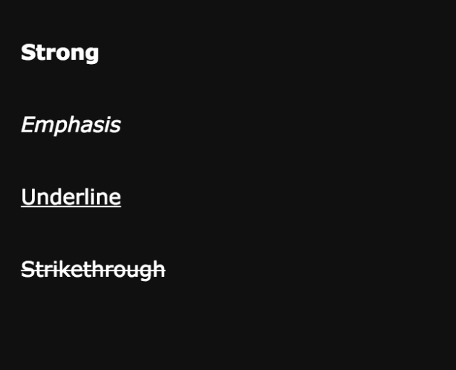 SugarCube Text Elements Result