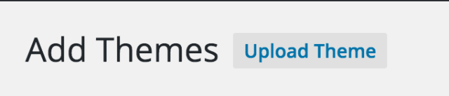 Themes: Upload Theme