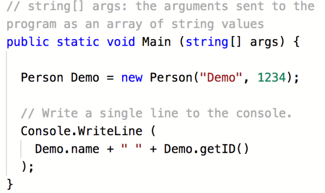 C Sharp Basics: Part 3: Methods – Digital Ephemera